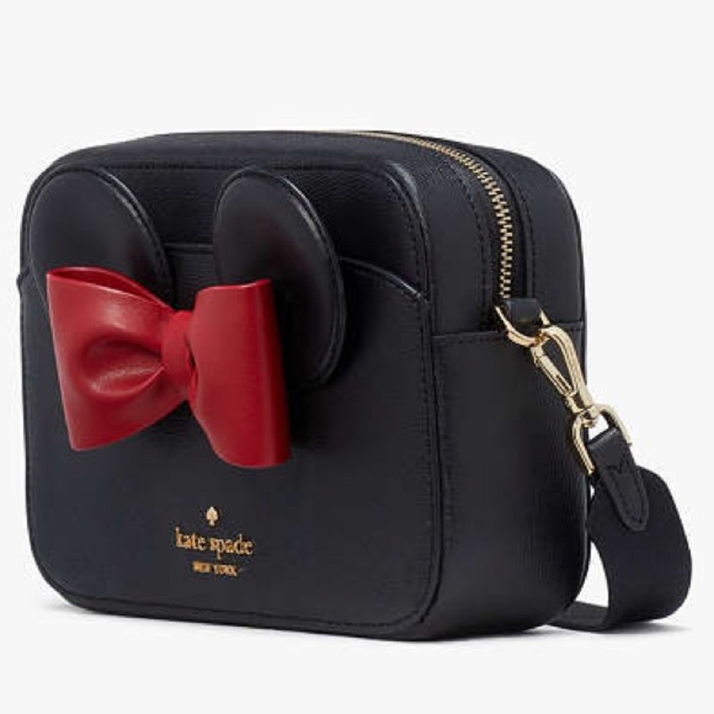 NWT-Disney x Kate Spade-Minnie Mouse-Mini Camera Bag-Black with Red Bow-$329 - Picture 12 of 15
